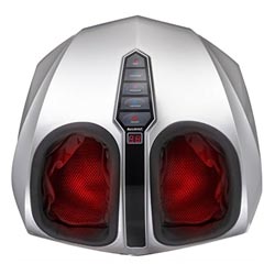 Belmint Shiatsu Foot Massager with Switchable Heat Function, Delivers Deep-Kneading Massage Relief for Tired Muscles and Plantar Fasciitis, (Silver)